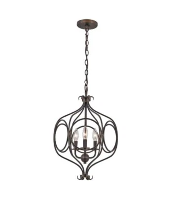 Trans Globe Lighting Casitas 3-Light Indoor Oil Rubbed Bronze Pendant 10413ROB - Image 1 of 2