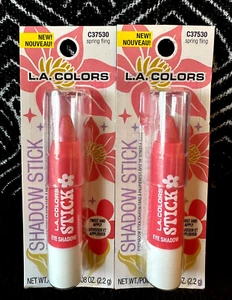 2pk LA COLORS SPRING FLING C37530 SOMBRA CORAL PALO TWIST CRAYÓN SOMBRA DE OJOS - Imagen 1 de 6