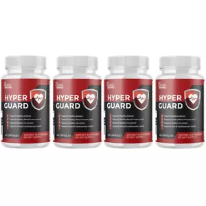Hyper Guard - Blood Support Supplement, Heart Health Pills - 4 Bottles - Picture 1 of 5