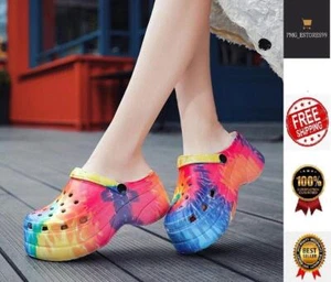 Summer Women Clogs Shoes Quick Non Slip Dry Multi Color Beach Sandals Slippers - Picture 1 of 16