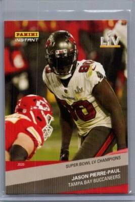 2020 Panini Instant Buccaneers Super Bowl LV Champions #19 Jason Pierre-Paul - Image 1 of 2