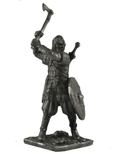 Vikingos de estaño 54 mm. Miniatura vikinga con hacha escala 1:32 - Imagen 1 de 3