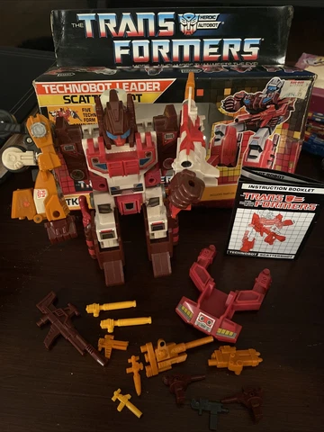 Vintage G1 Transformers Computron Technobots W/ Box Complete 1987 Instructions Cover