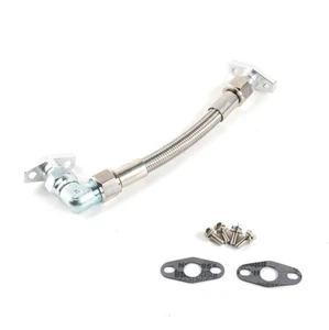 10AN Teflon Oil Drain Line For Mitsubishi Lancer EVO 4-9 w/  TD05 TD06 Series - Picture 1 of 3