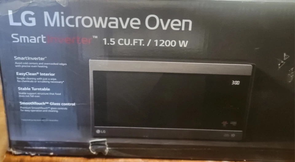 ⭐ LG NeoChef LMC2075ST 2.0 pies cúbicos 1200 W encimera de acero inoxidable abolladura menor trasera Foto 1 de 4