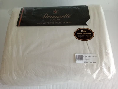 Juego de edredón Dormisette Ultimate tamaño king color natural 100 % algodón franela de lujo Foto 1 de 4