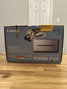 Canon PIXMA iP100 Inkjet Photo Printer Wireless Bluetooth Capable New Opened Box - Picture 1 of 9