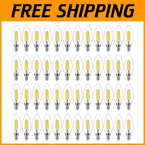 Energy Efficient E12 LED Chandelier Light Bulbs - 48 Count - Picture 1 of 11