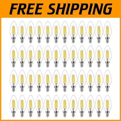 Energy Efficient E12 LED Chandelier Light Bulbs - 48 Count - Image 1 of 4