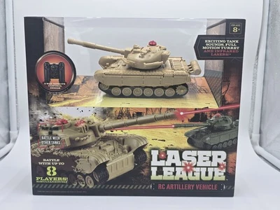 Laser League Rc Artillery Vehicle Tank With 8-way Remote Control  & Sealed Black - Image 1 of 4