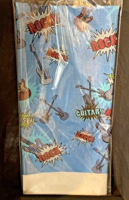 Boy Rock Plastic Party Table Cover 48”x88” - Image 1 of 3
