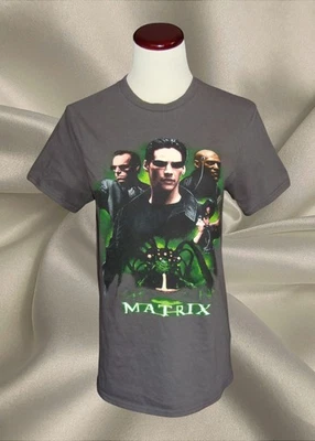 Vintage Unisex The Matrix Movie Tee – Gray S – Keanu Reeves Neo Sci-Fi T-Shirt - Image 1 of 3