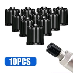 10x TPMS Plastic Car Tire Valve Dust Caps w/ Rubber Seal Wheel Cover Universal - Picture 1 of 12