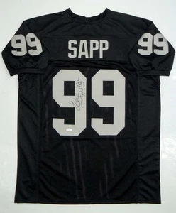 Warren Sapp Autographed Black Pro Style Jersey HOF- JSA Witness Auth *Vert HOF - Picture 1 of 11