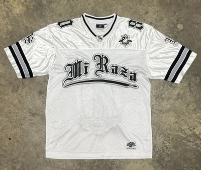 Camiseta de futebol masculina Y2K Mi Raza by Next Lady of Guadalupe Virgin Mary - Imagem 1 de 4