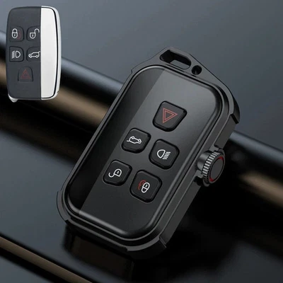 Aluminum Alloy Car Key Fob Case Cover For Land Rover Range Rover Velar Discovery - Image 1 of 4
