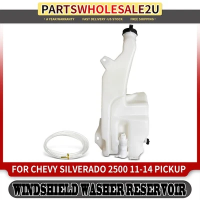 Reservatório de lavadora de para-brisa com tampa bomba sensor mangueira para GMC Sierra 2500 HD Chevy - Imagem 1 de 4