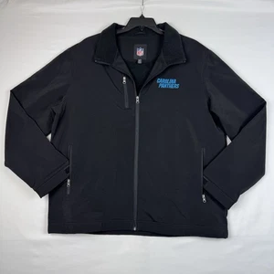Carolina Panthers NFL Herren schwarz Jacke durchgehender Reißverschluss gesticktes Logo Mantel Größe XL - Bild 1 von 15