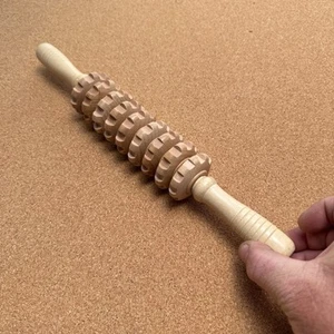 Wooden Fascia Massage Roller Trigger Points for Release Sore Muscle - Picture 1 of 1