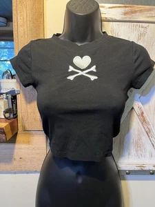 Dolls Kill c Tokidoki Tee Shirt Crop Baby White Embroidered Size XS - Picture 1 of 7
