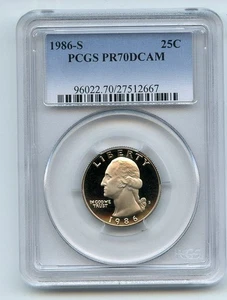 1986 S 25C Washington Quarter Proof PCGS PR70DCAM - Picture 1 of 1
