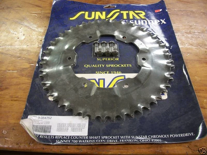 NUEVO PIÑÓN Z TRASERO KTM 125 200 250 300 360 380 440 500 520 620 640 SUNSTAR 52T Foto 1 de 1