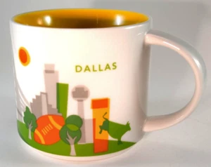 Starbucks Dallas YOU ARE HERE COLLECTION Keramik Kaffeetasse Becher 14oz mit Box NEU - Bild 1 von 3