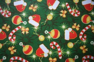 MDG Fabrics Colorful Christmas Ornaments By the 1/4 yard cotton fabric - Picture 1 of 2