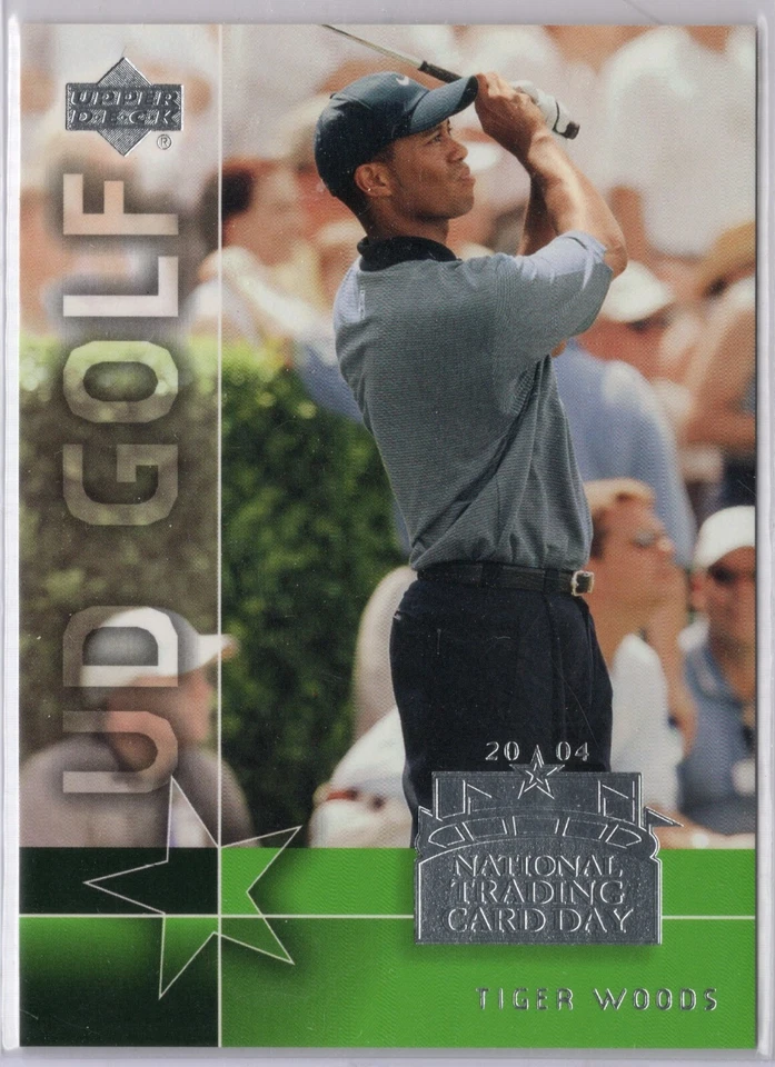 2004 UPPER DECK NATIONAL TRADING CARD DAY PROMO #UD-14 TIGER WOODS - Image 1 of 1