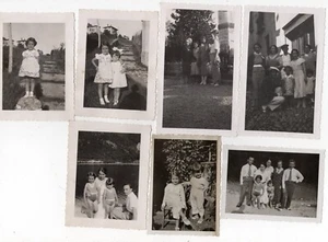 CUNARDO LOTTO DI 7 FOTOGRAFIE ANIMATE 1935 VARI FORMATI - Picture 1 of 1