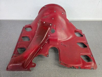 CUBIERTA DE MOTOR DE FIBRA DE VIDRIO NEGRA USADA ORIGINAL PORSCHE 911 2.2 PINTADA DE ROJO 70-71 Foto 1 de 4