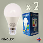 2 Pack Energy Saving Led Light Bulb Devolta 10w =100w B22 Gsl Bulbs Cool White
