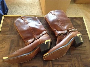 Ladies Leather brown boots #9055 - Picture 1 of 5