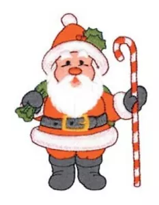 MASCHINENSTICKMOTIVE USB - WEIHNACHTSMANN 2 MOTIVE 4X4 WORTE RUDOLPH SCHNEEMANN - Bild 1 von 5