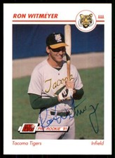 1991 Line Drive AAA Ron Witmeyer IP Signed Auto Tacoma Tigers #548