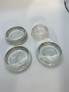 Vintage Glass Furniture Coasters/Casters, Furniture Glides, Four but Different S - Picture 1 of 8