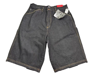 Vintage Fubu Limited Edition Mens Shorts Size 40 Black Denim Y2K NWT - Image 1 of 4