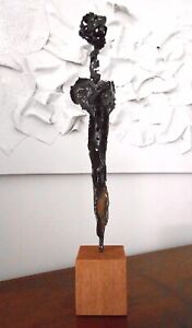 Brutalist Abstract Max Kreg 18” Metal Art Sculpture Mid Century Modern Style