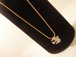 Swarovski Crystal Dove Pendant - Necklace / Gold Tone Chain - New!!! - Picture 1 of 12