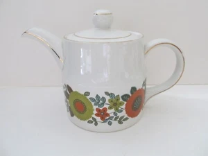 Tetera coleccionable inglesa Ironstone MCM Ellgreave Woods and Sons rara de colección  - Imagen 1 de 11