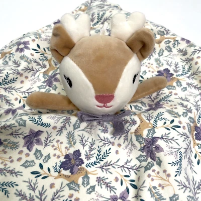 Manta de seguridad para bebé Brown Deer Lovey 12" floral bosque bosque Foto 1 de 4