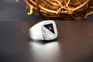 EXCLUSIVE !!! Soviet Vtg old Sterling SILVER 925 Ring MENS Europe Ukraine - Picture 1 of 18