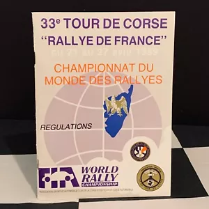 33o Tour de Córcega Rally Francia WRC 1989 programa de regulación libro Delta - Imagen 1 de 6