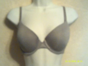 Victoria's Secret Uplift Semi Demi Bra Size 32DD Gray Adjustable Straps - Picture 1 of 5