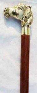 Antik Messing Vintage Kopf Griff Viktorianischer Stil Holz Gehstock Stock Geschenk - Bild 1 von 4
