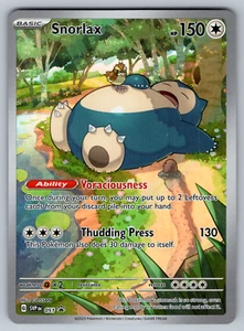 Snorlax Pokemon SVP 051 Arte Completo Ilustración Raro Estrella Negra Promo Casi Nuevo - Imagen 1 de 2
