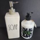 Rae Dunn Sq Soap Dispenser Artisan Coll New Hand Lotion Cranberry Apple "Poison"