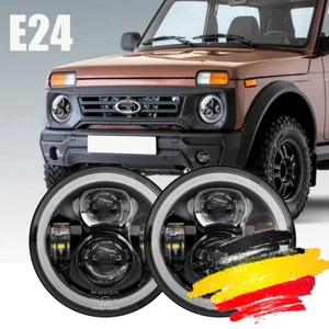 2 faros LED de 7 pulgadas homologados E luz de carretera luz de cruce para Lada Niva - Imagen 1 de 10