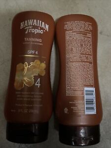 2x Hawaiian Tropic Island Tanning Cocoa Butter Lotion Sunscreen, SPF4