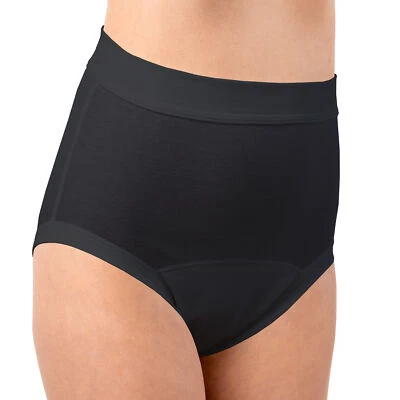 HERMKO 1265 Damen Inkontinenz Slip m. Weichbund aus Baumwolle Taillenslip cotton